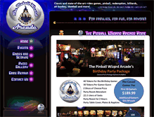 Tablet Screenshot of pinballwizardarcade.com